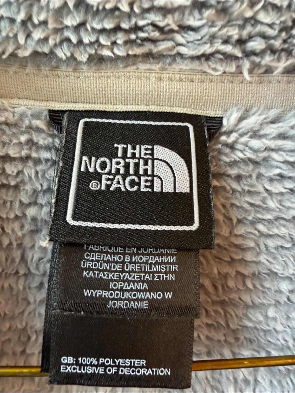 The North Face Light Gray Full-Zip Plush Fleece Jacket - Size Medium - Picture 3 of 12